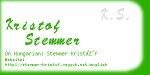 kristof stemmer business card